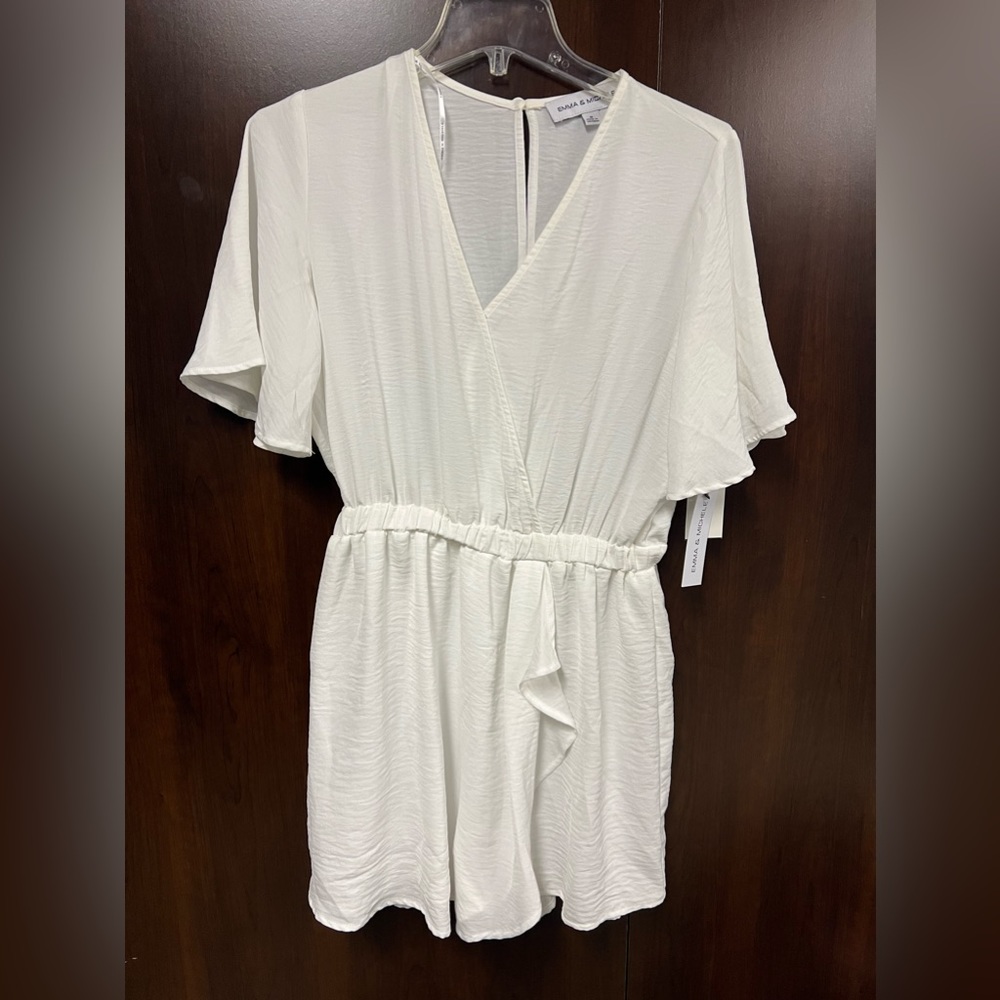 Emma and Michele white romper new with tags